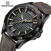 NAVIFORCE Men's Casual Sport Military Quartz Watch with PU Band Material - Himpall